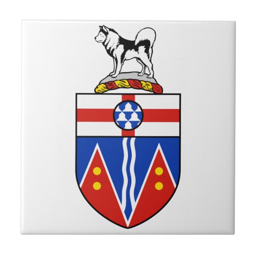 Yukon-Wappen Fliese (Vorderseite)