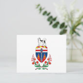 Yukon-Wappen Postkarte (Stehend Vorderseite)