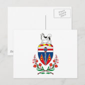 Yukon-Wappen Postkarte (Vorne/Hinten)