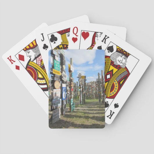 Yukon-Zeichen-Waldspielkarten Spielkarten (Rückseite)