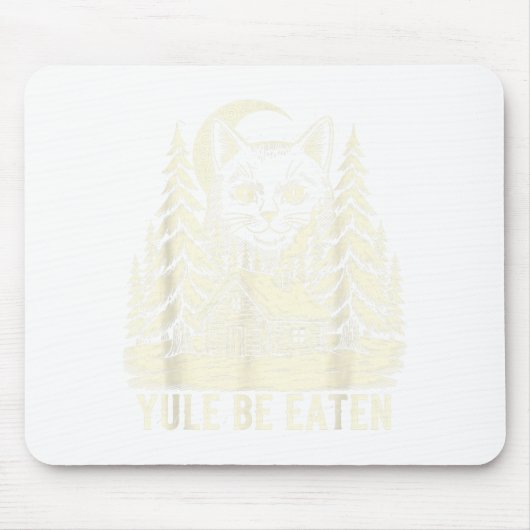 Yule Be Eaten Icelandic Cat Christmas Folklore Jól Mousepad (Vorne)