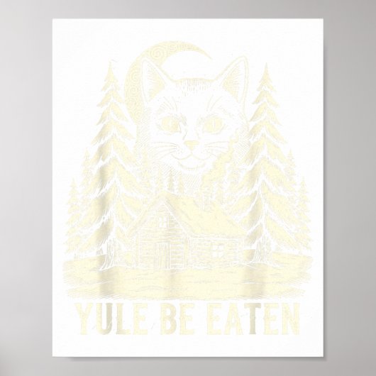 Yule Be Eaten Icelandic Cat Christmas Folklore Jól Poster (Vorne)