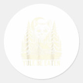 Yule Be Eaten Icelandic Cat Christmas Folklore Jól Runder Aufkleber (Vorderseite)