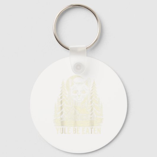 Yule Be Eaten Icelandic Cat Christmas Folklore Jól Schlüsselanhänger (Vorderseite)