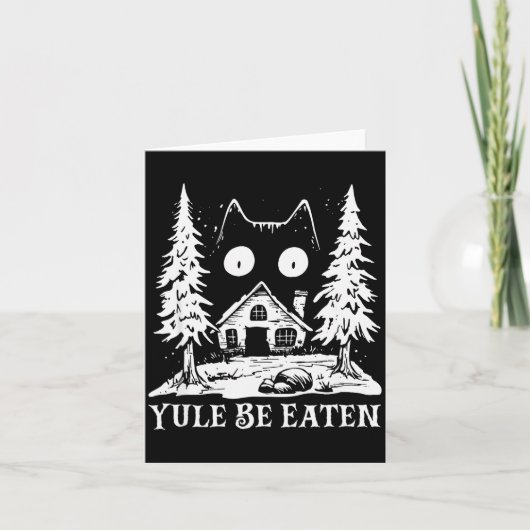 Yule Cat For Men Women Girls Kids Karte (Vorderseite)