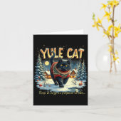 Yule Cat Keep It Cozy Funny Winter Quote  Karte (Gelbe Blume)