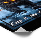 Yule Cat Keep It Cozy Funny Winter Quote  Poster (Ecke)