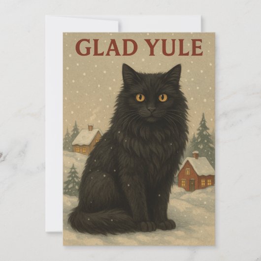 Yule cat yule card feiertagskarte (Vorderseite)