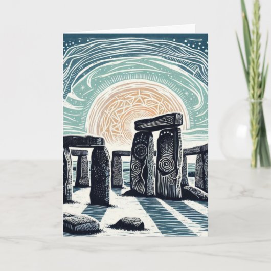 Yule Celebration Folded Holiday Card Feiertagskarte (Vorderseite)
