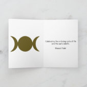 Yule Celebration Folded Holiday Card Feiertagskarte (Innenseite)
