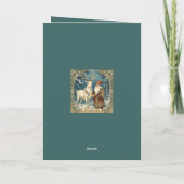 Yule Goat And Jultomten Scandinavian Julbocken Karte (Rückseite)
