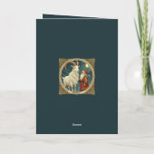 Yule Goat And Jultomten Scandinavian Mythology Karte (Rückseite)