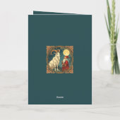 Yule Goat And Jultomten Scandinavian Winter Karte (Rückseite)