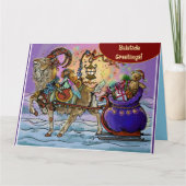 Yule Goat Holiday Magic Karte (Vorderseite)