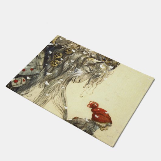 Yule Goat John Bauer Fußmatte (Schrägansicht)