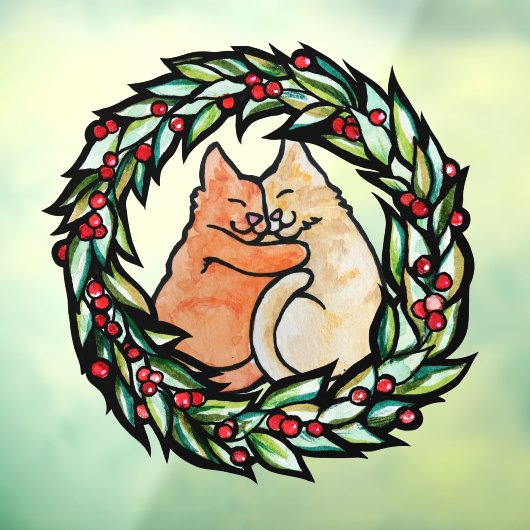 Yule Kitty Cats Fensteraufkleber (Blatt 3)