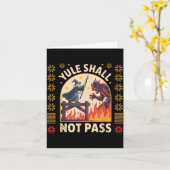 Yule Shall Not P Fantasy Krampus Holiday Pun Funny Karte (Gelbe Blume)