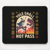 Yule Shall Not P Fantasy Krampus Holiday Pun Funny Mousepad (Vorne)
