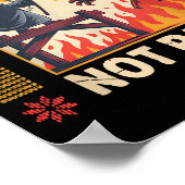 Yule Shall Not P Fantasy Krampus Holiday Pun Funny Poster (Ecke)