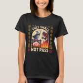 Yule Shall Not P Fantasy Krampus Holiday Pun Funny T-Shirt (Vorderseite)