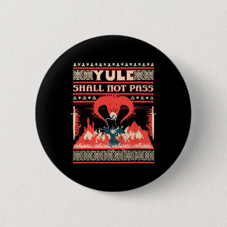 Yule Shall Not P Fantasy Wizard Holiday Pun Funny  Button