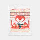 Yule Shall Not P Fantasy Wizard Holiday Pun Funny Fleecedecke (Vorderseite)