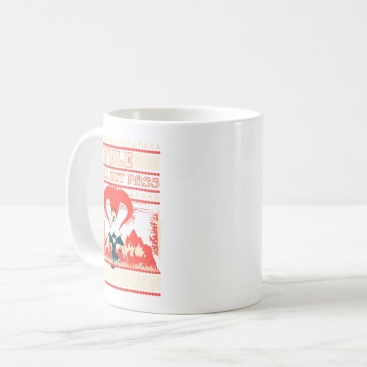 Yule Shall Not P Fantasy Wizard Holiday Pun Funny Kaffeetasse (Vorderseite Links)