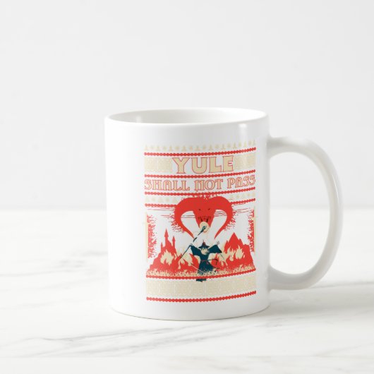 Yule Shall Not P Fantasy Wizard Holiday Pun Funny  Kaffeetasse (Rechts)