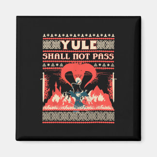 Yule Shall Not P Fantasy Wizard Holiday Pun Funny  Magnet