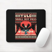 Yule Shall Not P Fantasy Wizard Holiday Pun Funny  Mousepad (Mit Mouse)