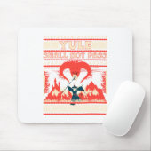 Yule Shall Not P Fantasy Wizard Holiday Pun Funny Mousepad (Mit Mouse)