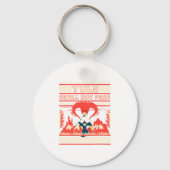 Yule Shall Not P Fantasy Wizard Holiday Pun Funny Schlüsselanhänger (Vorderseite)