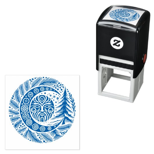 Yule Winter Solstice Greenman                      Permastempel (Beispiel)