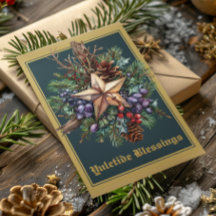 Yuletide Blessing Winter Solstice Urlaubskarte
