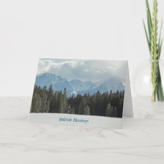 Yuletide Blessings Card Feiertagskarte (Vorderseite)