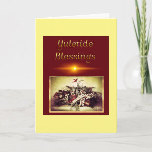 Yuletide Blessings Feiertagskarte