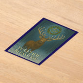 Yuletide Blessings Stag Acrylic Invitation Card Acryleinladungen (Ablage )