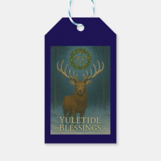 Yuletide Blessings Stag Christmas Gift Tags Geschenkanhänger