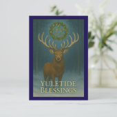 Yuletide Blessings Stag Enclosure Card Begleitkarte (Stehend Vorderseite)