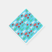 Yuletide Blue Napkin Serviette (Ecke)