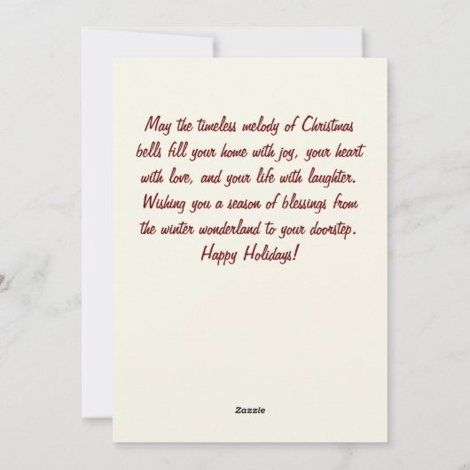 Yuletide Carol Bell Feiertagskarte (Rückseite)