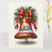 Yuletide Carol Bell Karte (Gelbe Blume)