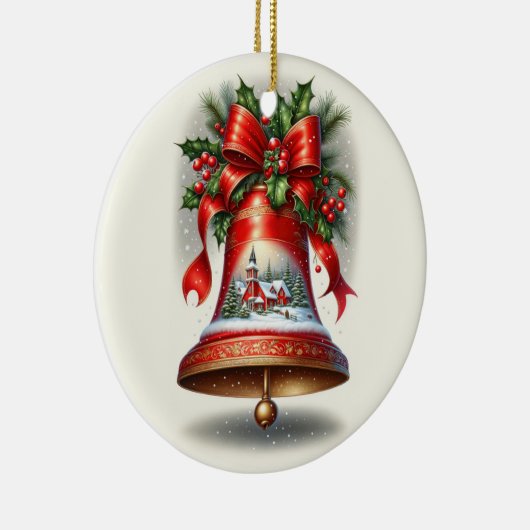 Yuletide Carol Bell Keramik Ornament (Rechts)