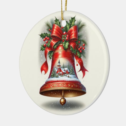 Yuletide Carol Bell Keramik Ornament (Links)