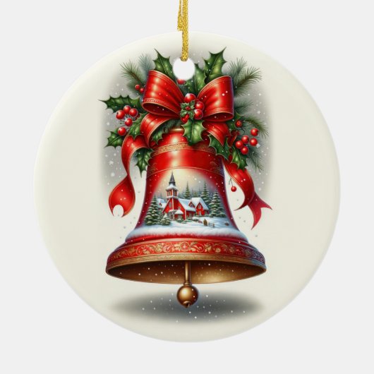 Yuletide Carol Bell Keramik Ornament (Hinten)