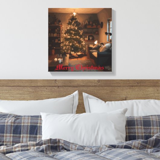 Yuletide Charm Leinwanddruck (Insitu (Schlafzimmer))