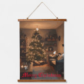 Yuletide Charm Wandteppich Mit Holzrahmen (Vorderseite)