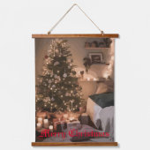 Yuletide Charm Wandteppich Mit Holzrahmen (Vorderseite)