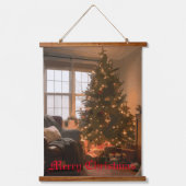 Yuletide Charm Wandteppich Mit Holzrahmen (Vorderseite)