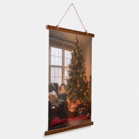 Yuletide Charm Wandteppich Mit Holzrahmen (Gewinkelt)